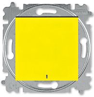 Выключатель с подсветкой без рамки ABB EPJ Levit 1-кл. желтый/дымчатый чёрный картинка